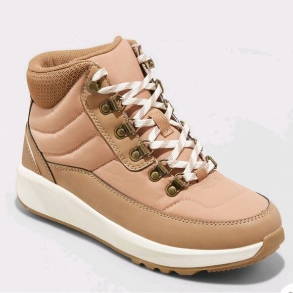 Universal Thread Women's Tan Bergen Hiking Winter Boots Size 8 - Picture 2 of 8